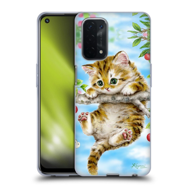 Kayomi Harai Animals And Fantasy Cherry Tree Kitten Soft Gel Case for OPPO A54 5G