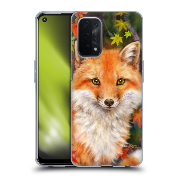 Kayomi Harai Animals And Fantasy Fox With Autumn Leaves Soft Gel Case for OPPO A54 5G