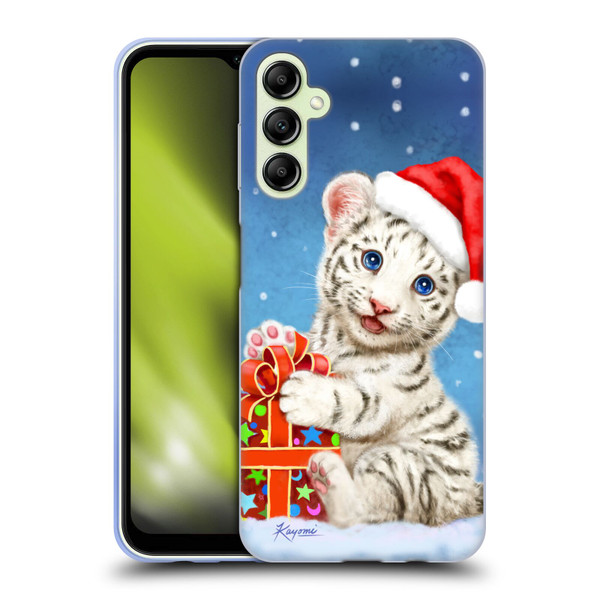 Kayomi Harai Animals And Fantasy White Tiger Christmas Gift Soft Gel Case for Samsung Galaxy A14 5G