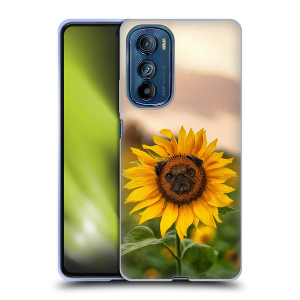 Pixelmated Animals Surreal Pets Pugflower Soft Gel Case for Motorola Edge 30