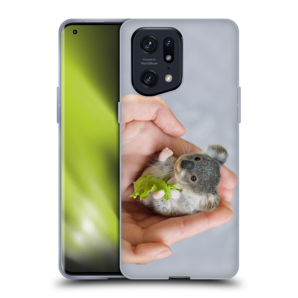 Pixelmated Animals Surreal Pets Baby Koala Soft Gel Case for OPPO Find X5 Pro