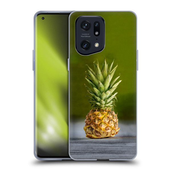 Pixelmated Animals Surreal Pets Pineapple Turtle Soft Gel Case for OPPO Find X5 Pro