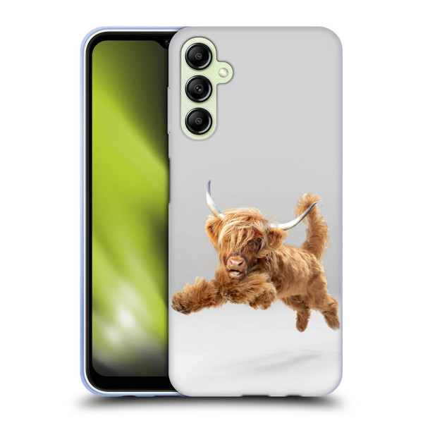 Pixelmated Animals Surreal Pets Highland Pup Soft Gel Case for Samsung Galaxy A14 5G