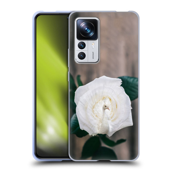 Pixelmated Animals Surreal Pets Peacock Rose Soft Gel Case for Xiaomi 12T Pro