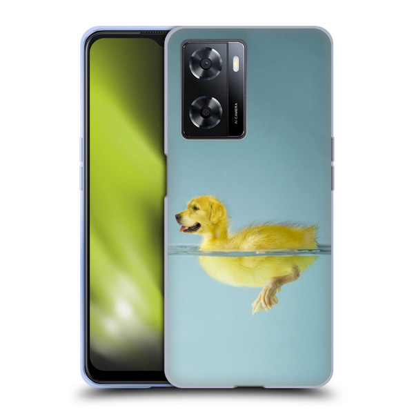 Pixelmated Animals Surreal Wildlife Dog Duck Soft Gel Case for OPPO A57s