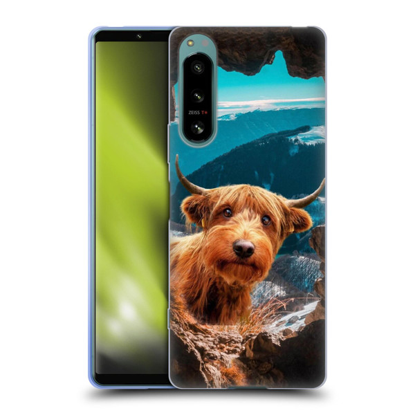 Pixelmated Animals Surreal Wildlife Cowpup Soft Gel Case for Sony Xperia 5 IV