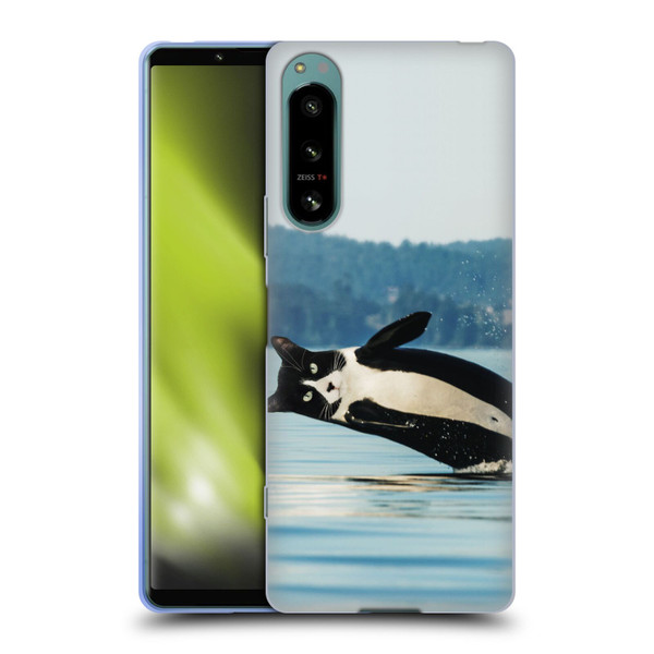 Pixelmated Animals Surreal Wildlife Orcat Soft Gel Case for Sony Xperia 5 IV