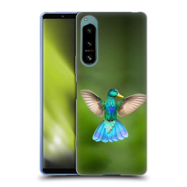 Pixelmated Animals Surreal Wildlife Quaking Bird Soft Gel Case for Sony Xperia 5 IV