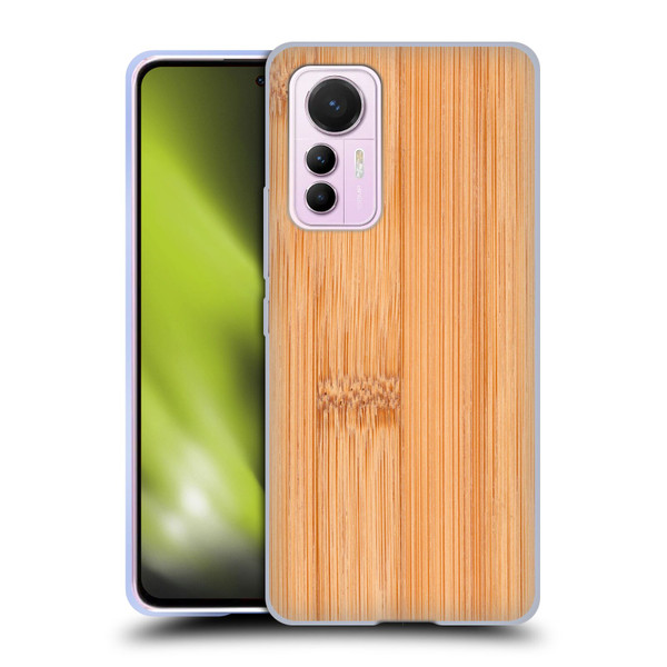 PLdesign Wood And Rust Prints Light Brown Bamboo Soft Gel Case for Xiaomi 12 Lite