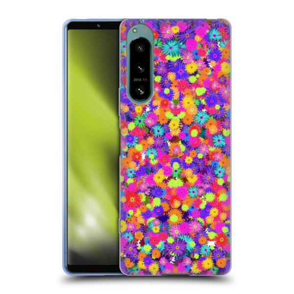 Grace Illustration Lovely Floral Daisies Soft Gel Case for Sony Xperia 5 IV