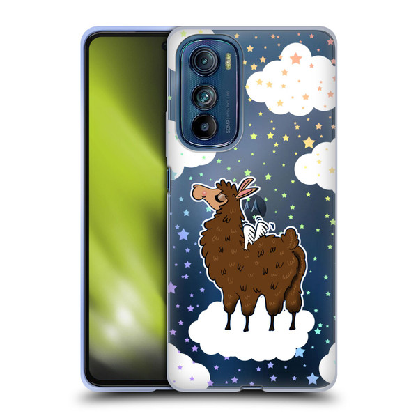 Grace Illustration Llama Pegasus Soft Gel Case for Motorola Edge 30