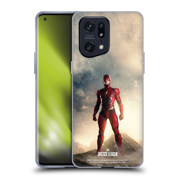 Justice League Movie Character Posters The Flash Soft Gel Case for OPPO Find X5 Pro