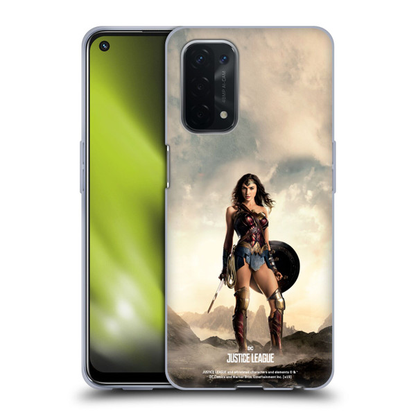 Justice League Movie Character Posters Wonder Woman Soft Gel Case for OPPO A54 5G