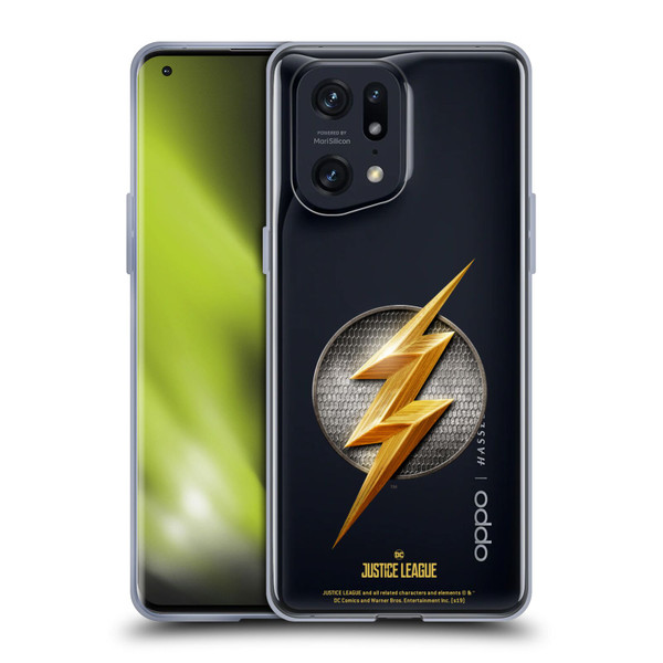 Justice League Movie Logos The Flash Soft Gel Case for OPPO Find X5 Pro