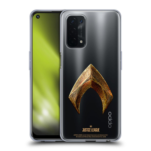 Justice League Movie Logos Aquaman Soft Gel Case for OPPO A54 5G