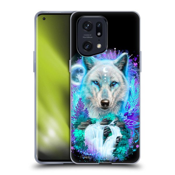 Sheena Pike Animals Winter Wolf Spirit & Waterfall Soft Gel Case for OPPO Find X5 Pro