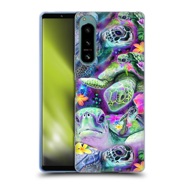 Sheena Pike Animals Daydream Sea Turtles & Flowers Soft Gel Case for Sony Xperia 5 IV