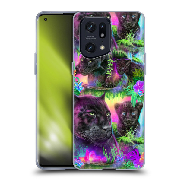 Sheena Pike Big Cats Daydream Panthers Soft Gel Case for OPPO Find X5 Pro
