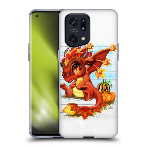 Sheena Pike Dragons Autumn Lil Dragonz Soft Gel Case for OPPO Find X5 Pro