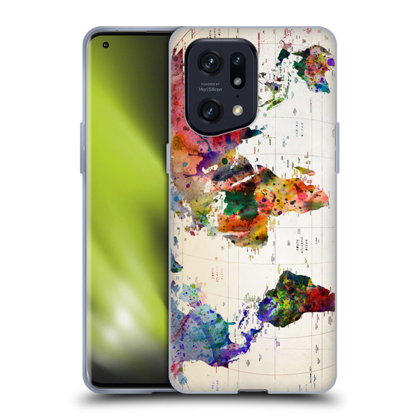 Mark Ashkenazi Pop Culture Map Of The World Soft Gel Case for OPPO Find X5 Pro