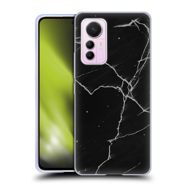 Alyn Spiller Marble Black Soft Gel Case for Xiaomi 12 Lite