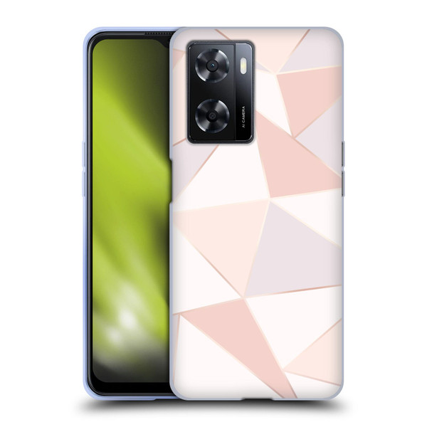 Alyn Spiller Rose Gold Geometry Soft Gel Case for OPPO A57s