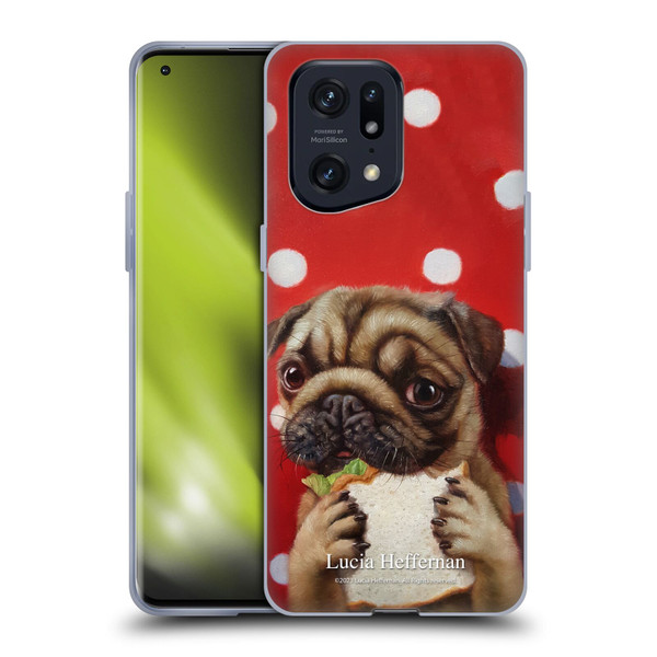 Lucia Heffernan Art Pugalicious Soft Gel Case for OPPO Find X5 Pro