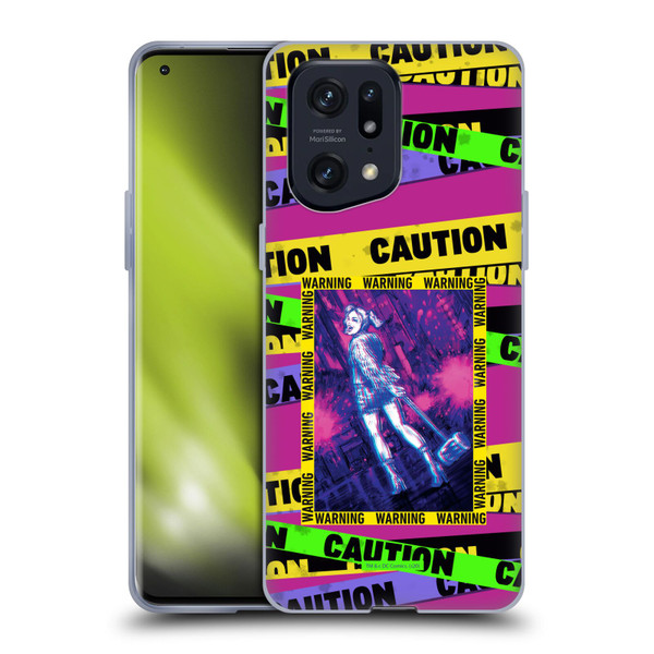 Birds of Prey DC Comics Harley Quinn Art Warning Soft Gel Case for OPPO Find X5 Pro