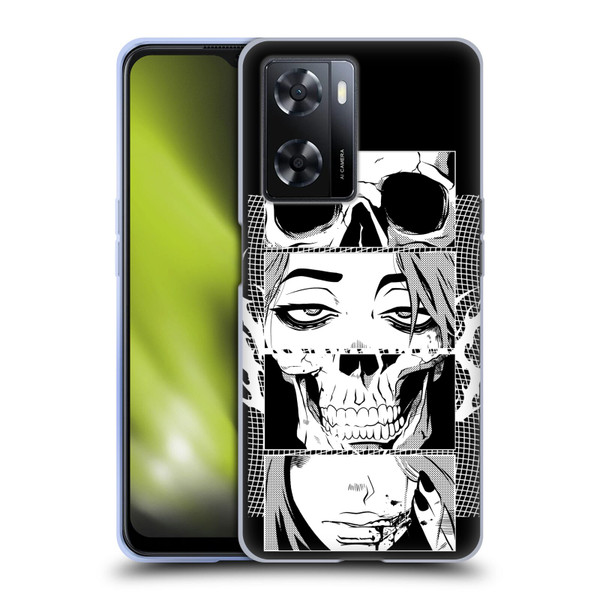 Zombie Makeout Club Art Skull Collage Soft Gel Case for OPPO A57s
