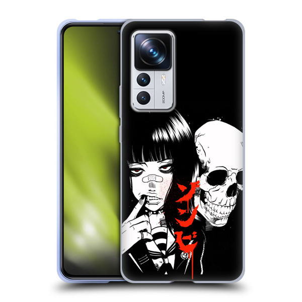 Zombie Makeout Club Art Girl And Skull Soft Gel Case for Xiaomi 12T Pro