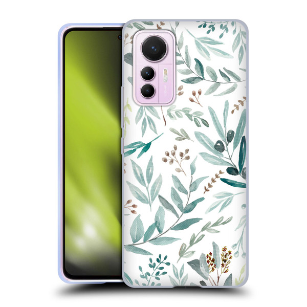 Anis Illustration Bloomers Eucalyptus Soft Gel Case for Xiaomi 12 Lite