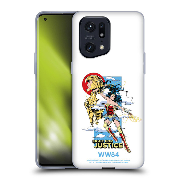 Wonder Woman 1984 Retro Art Fight For Justice Soft Gel Case for OPPO Find X5 Pro