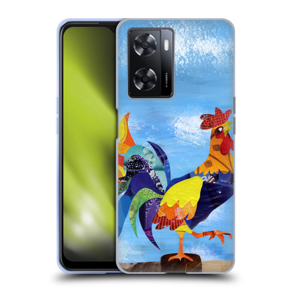 Artpoptart Animals Colorful Rooster Soft Gel Case for OPPO A57s