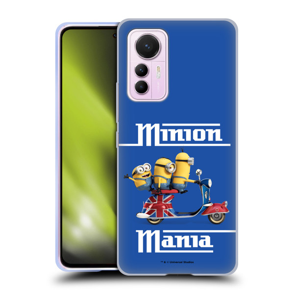 Minions Minion British Invasion Union Jack Scooter Soft Gel Case for Xiaomi 12 Lite