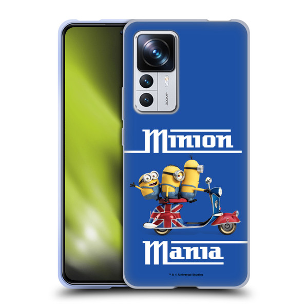 Minions Minion British Invasion Union Jack Scooter Soft Gel Case for Xiaomi 12T Pro