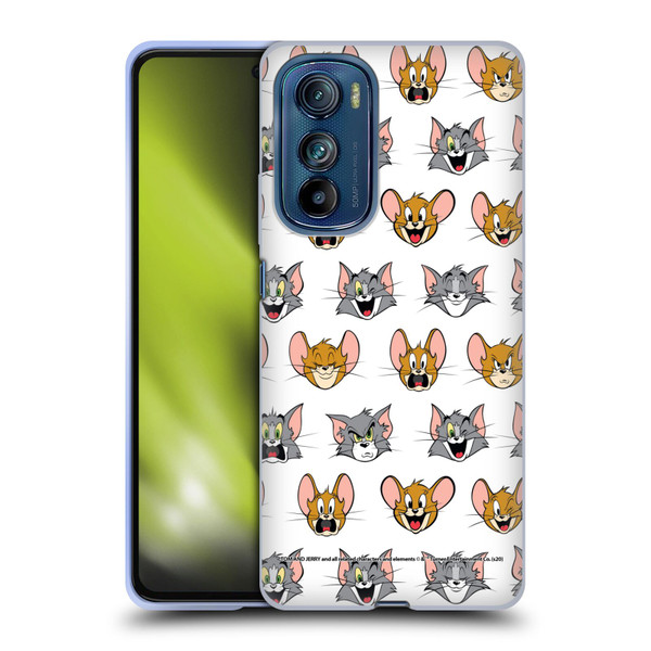 Tom and Jerry Patterns Expressions Soft Gel Case for Motorola Edge 30