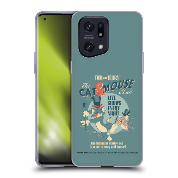Tom and Jerry Retro Cat & Mouse Club Soft Gel Case for OPPO Find X5 Pro