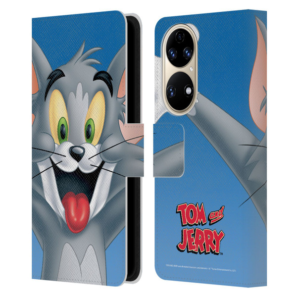 Tom and Jerry Full Face Tom Leather Book Wallet Case Cover For Huawei P50