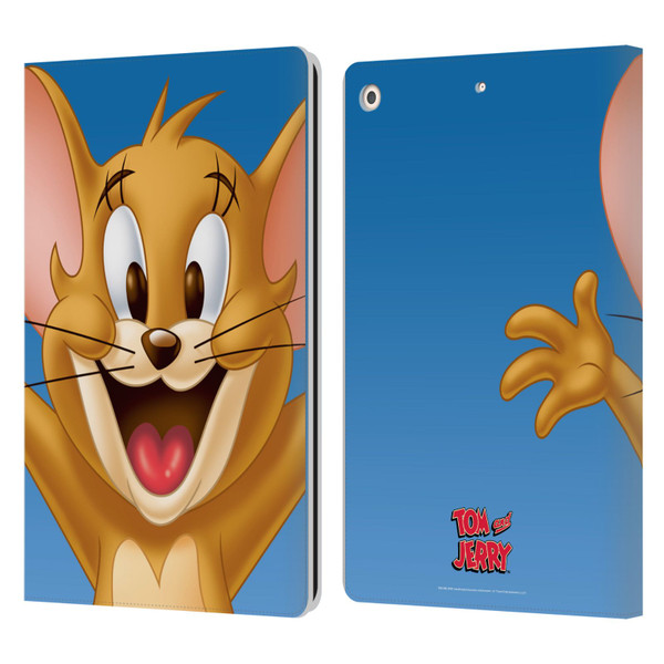 Tom and Jerry Full Face Jerry Leather Book Wallet Case Cover For Apple iPad 10.2 2019/2020/2021