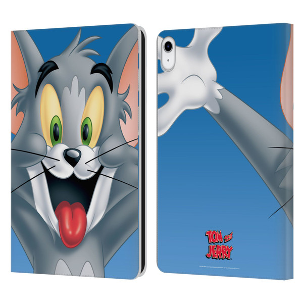 Tom and Jerry Full Face Tom Leather Book Wallet Case Cover For Apple iPad 10.9 (2022)