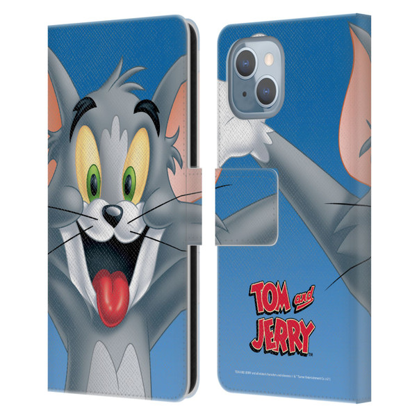 Tom and Jerry Full Face Tom Leather Book Wallet Case Cover For Apple iPhone 14