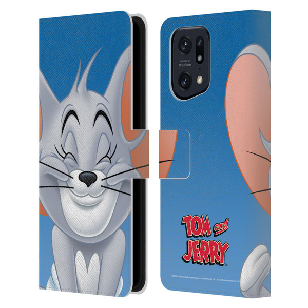 Tom and Jerry Full Face Nibbles Leather Book Wallet Case Cover For OPPO Find X5 Pro