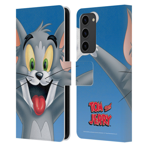 Tom and Jerry Full Face Tom Leather Book Wallet Case Cover For Samsung Galaxy S23+ 5G