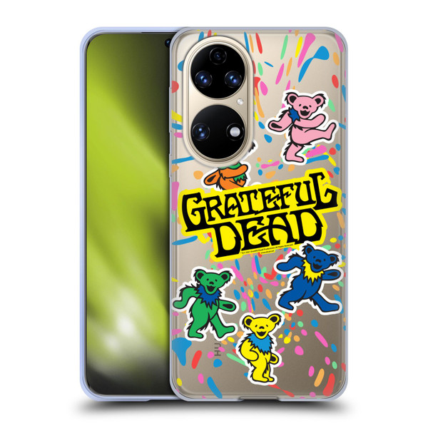 Grateful Dead Trends Bear Color Splatter Soft Gel Case for Huawei P50