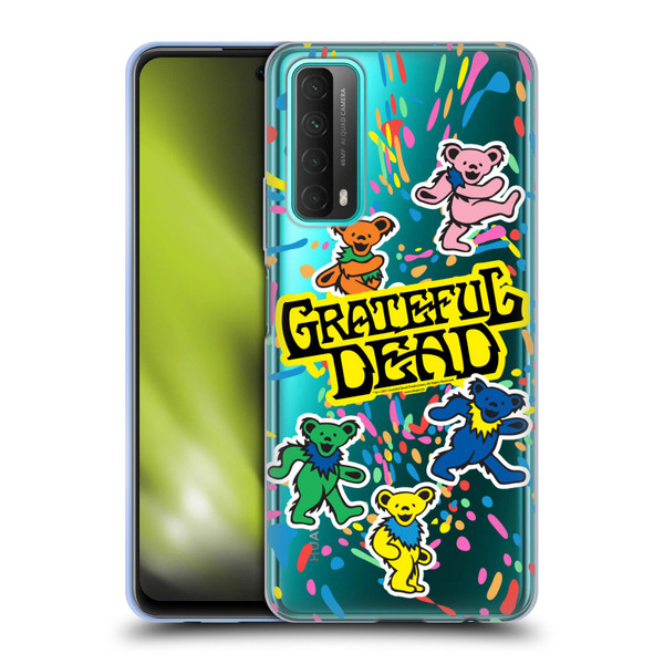 Grateful Dead Trends Bear Color Splatter Soft Gel Case for Huawei P Smart (2021)