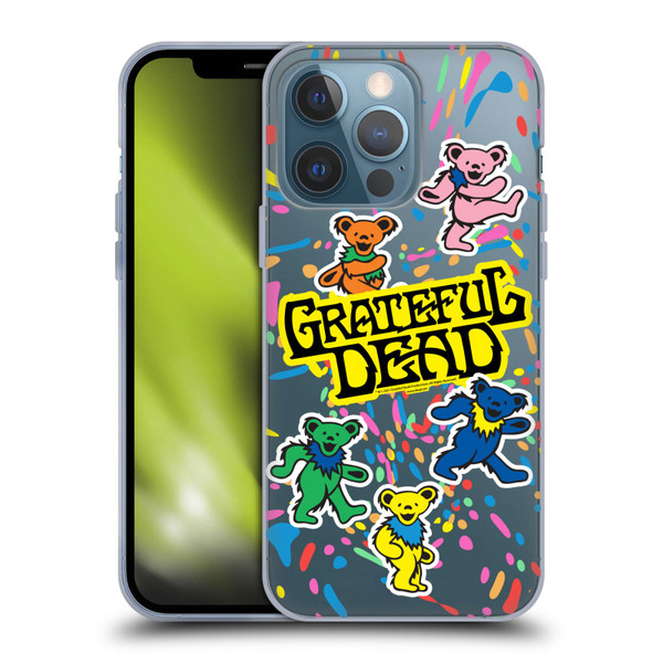 Grateful Dead Trends Bear Color Splatter Soft Gel Case for Apple iPhone 13 Pro