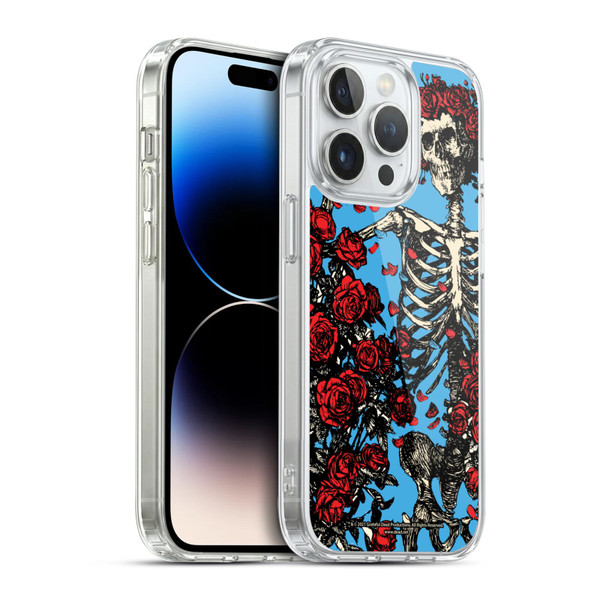Grateful Dead Trends Bertha Skull Roses Soft Gel Case for Apple iPhone 14 Pro & MagSafe