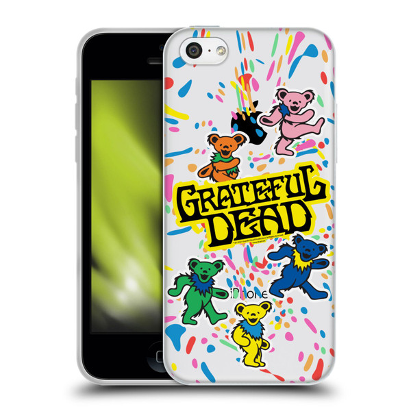 Grateful Dead Trends Bear Color Splatter Soft Gel Case for Apple iPhone 5c