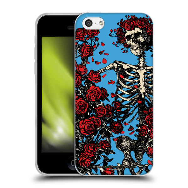 Grateful Dead Trends Bertha Skull Roses Soft Gel Case for Apple iPhone 5c