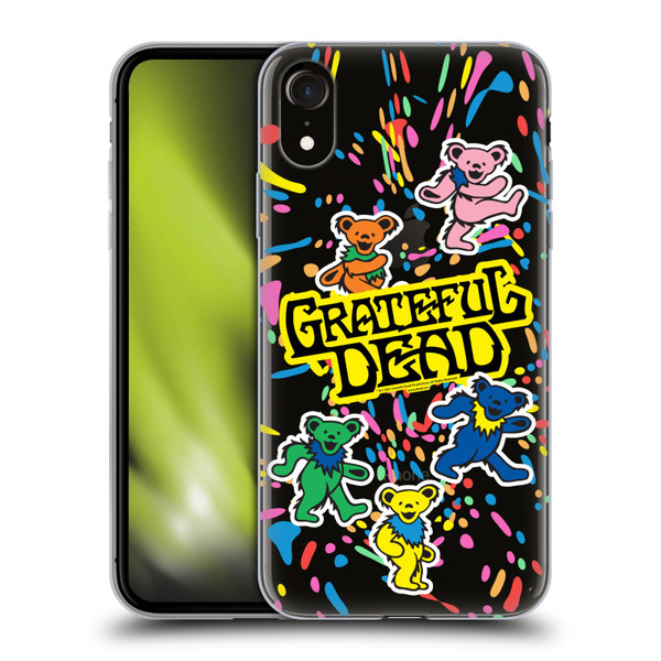 Grateful Dead Trends Bear Color Splatter Soft Gel Case for Apple iPhone XR
